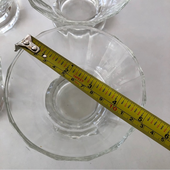 Set of 4 Clear Glass Custard Cups Ramekins Fruit Dessert Cocktail Bowls - Picture 4 of 7